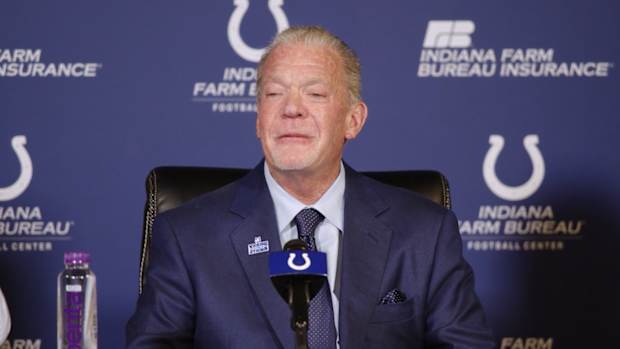 Jim Irsay Podium Jeff Saturday Intro Press Conference